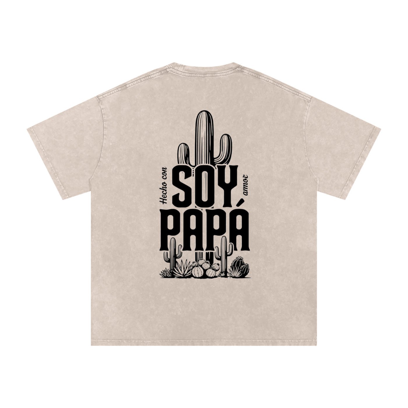 Snow Washed Oversized Cotton T-Shirt