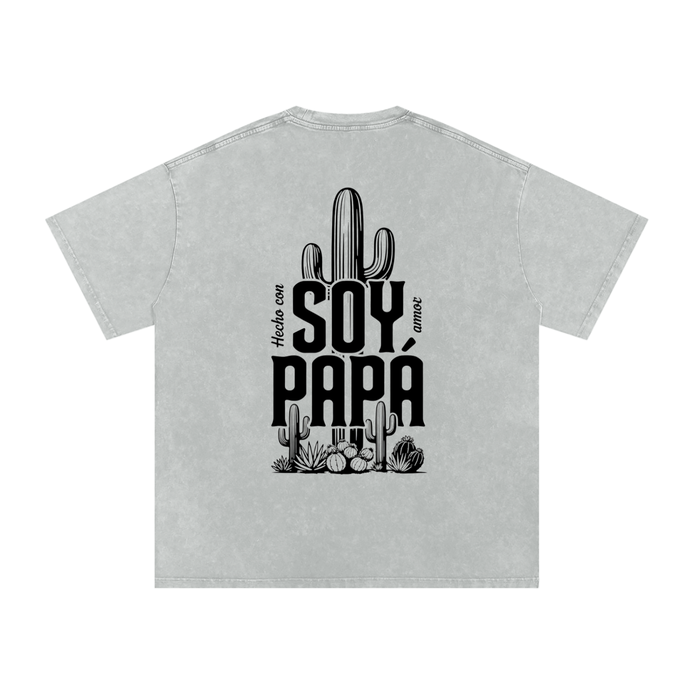 Snow Washed Oversized Cotton T-Shirt