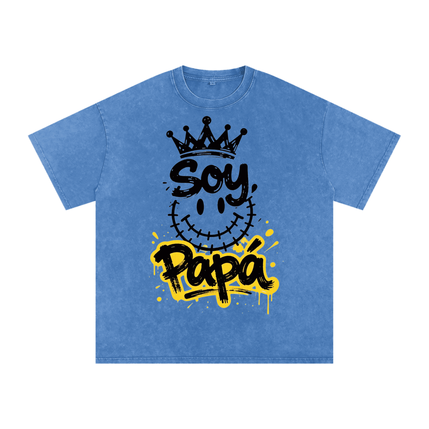 Snow Washed Oversized Cotton T-Shirt