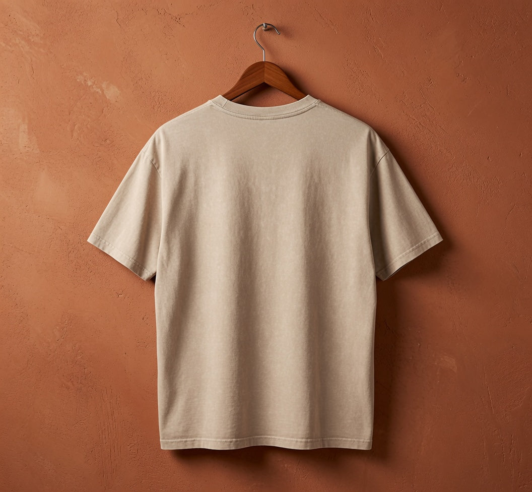 Snow Washed Oversized Cotton T-Shirt