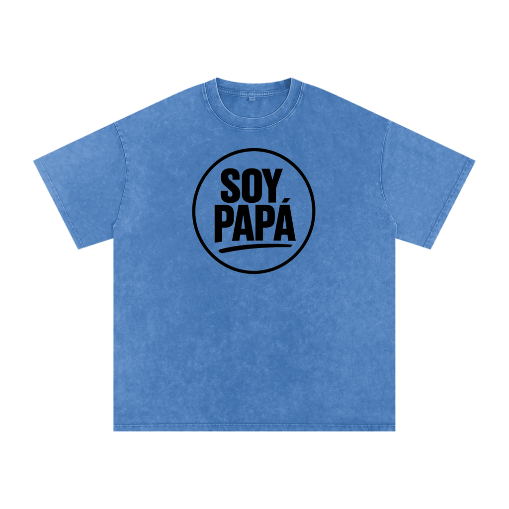 Snow Washed Oversized Cotton T-Shirt