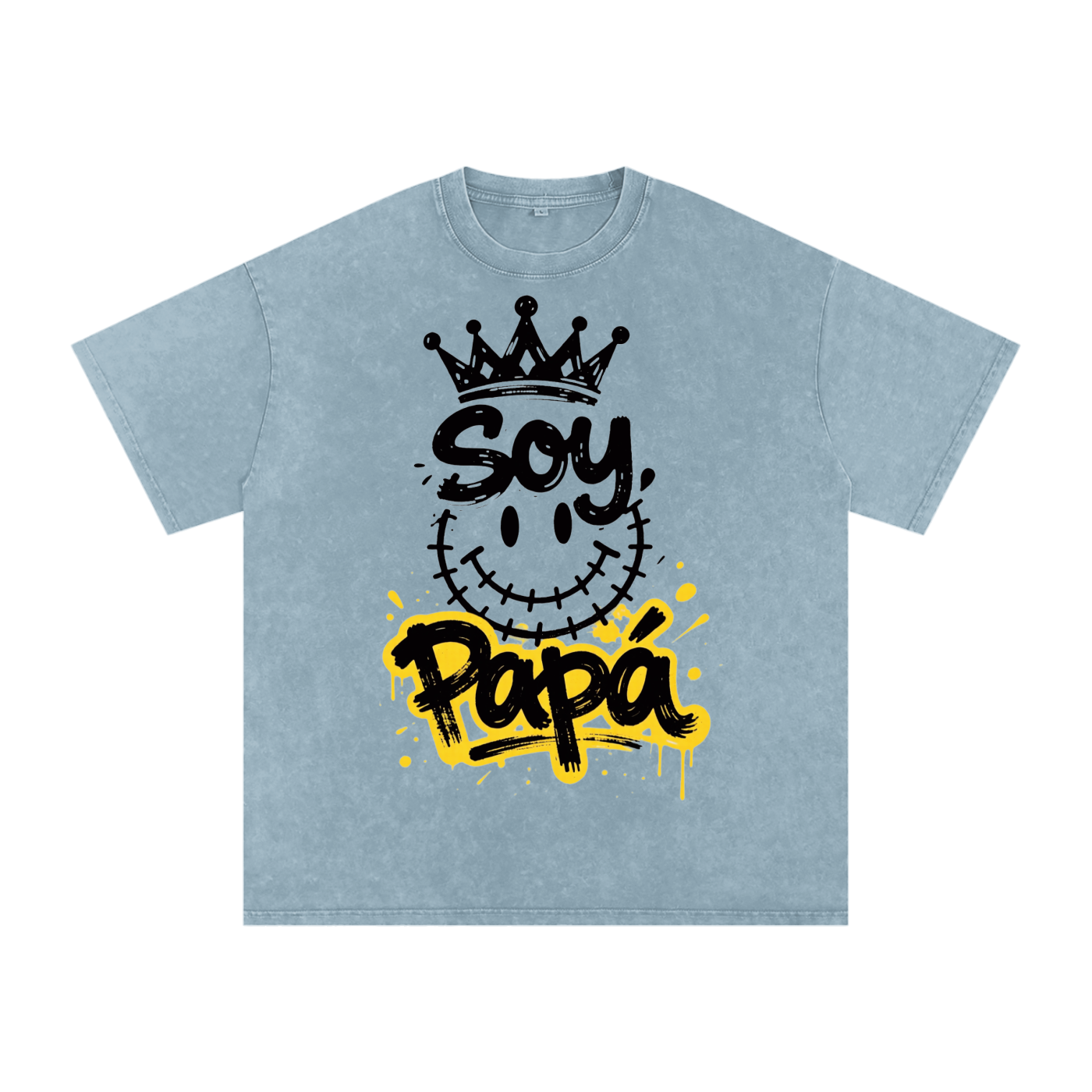 Snow Washed Oversized Cotton T-Shirt
