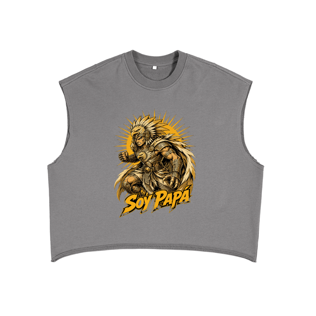 French Terry Boxy Tank Top-Papá Águila