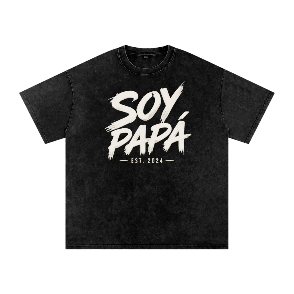 Snow Washed Oversized Cotton T-Shirt