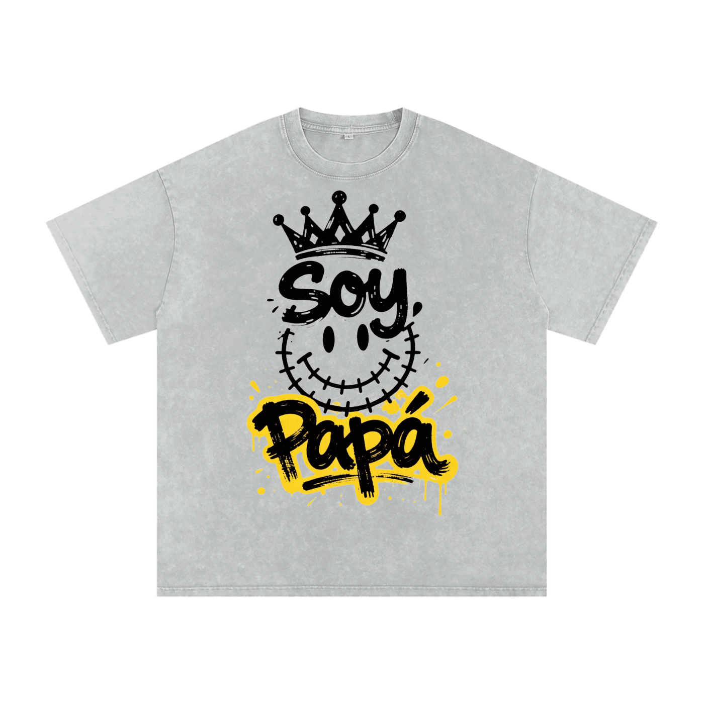 Snow Washed Oversized Cotton T-Shirt